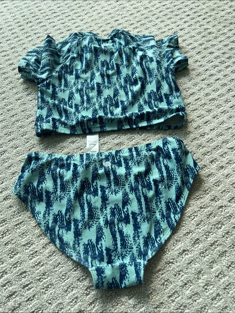 Z by Zella Two-Piece Swim Set - Rash Guard Top & Briefs